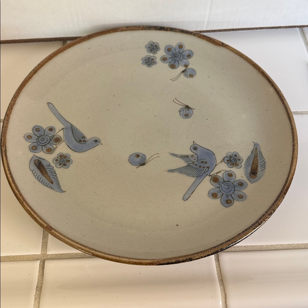 Ken Edwards Mexican TONALA POTTERY El Palomar 11.5 “ plate #1 🐈‍⬛